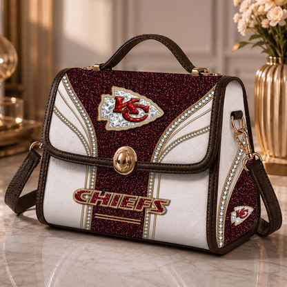 KC x NFL Glitter Leather Handbag