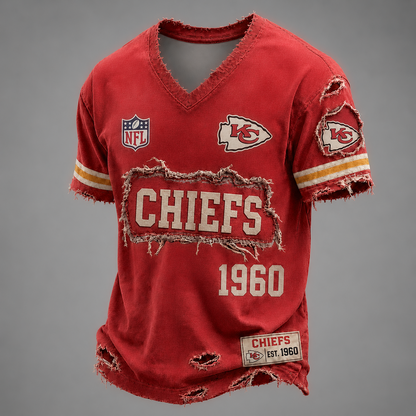 KC x NFL LUXURY V-Neck T-Shirt 3005 DatND DVT