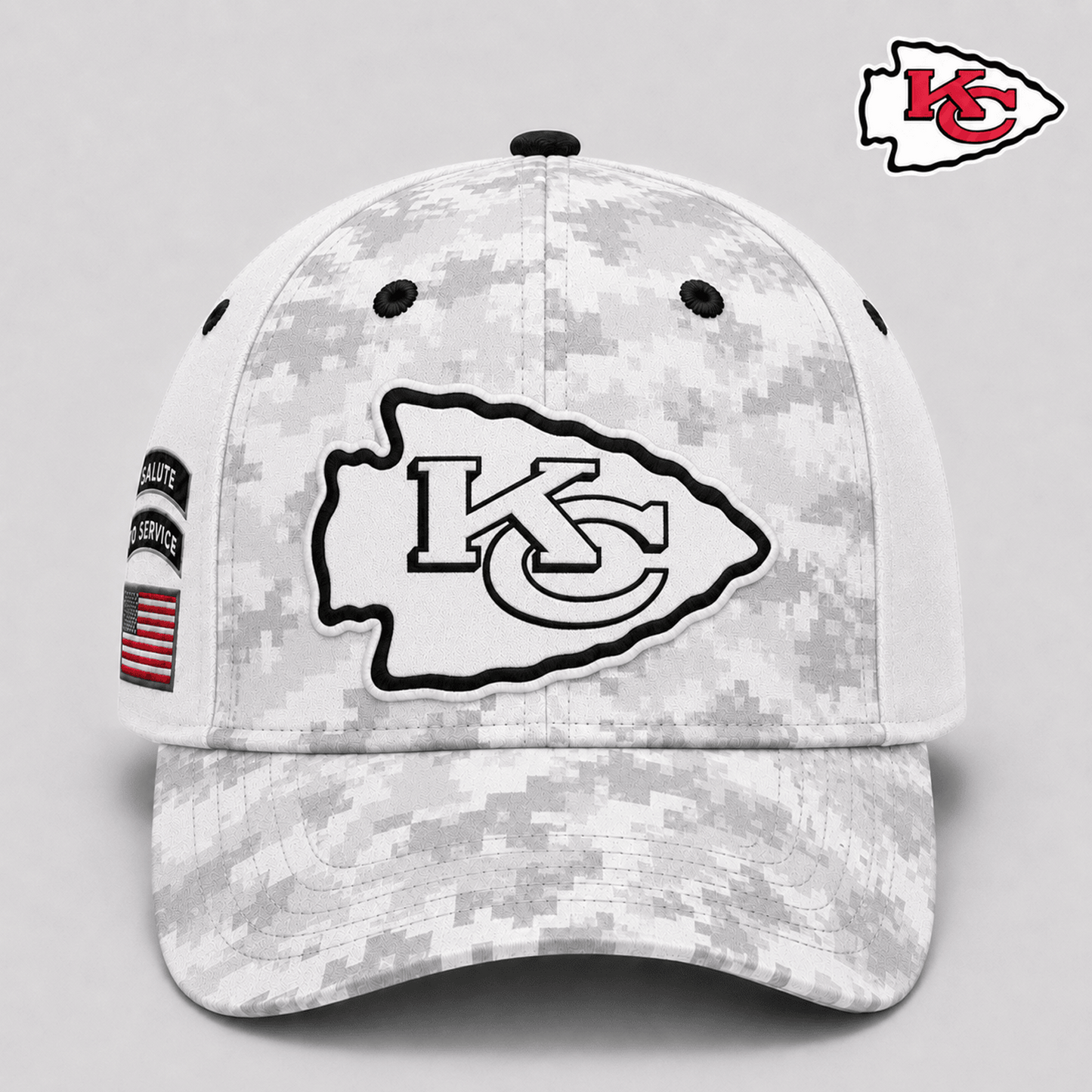 KC x NFL Premium Salute to Service Digital Camo Cap