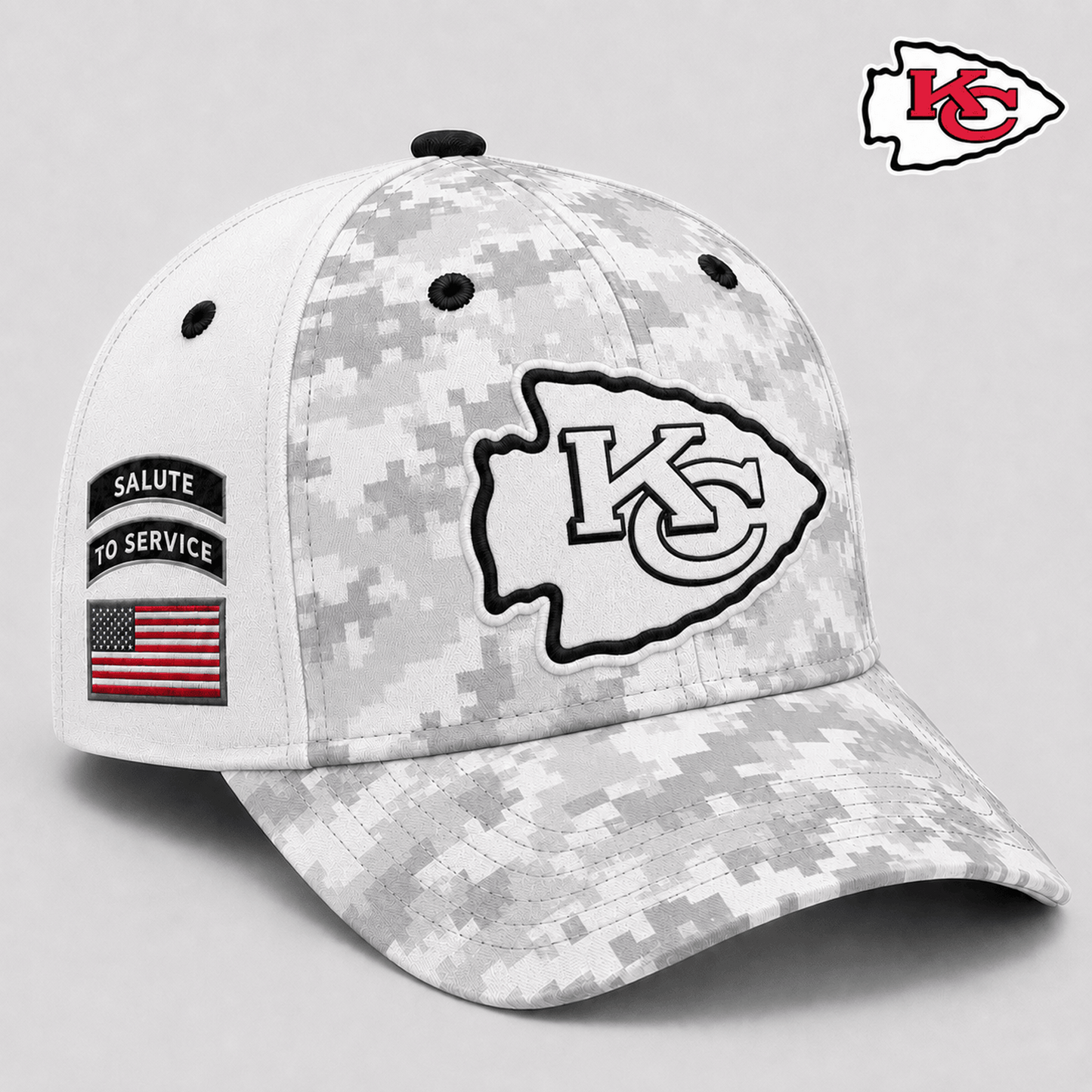 KC x NFL Premium Salute to Service Digital Camo Cap