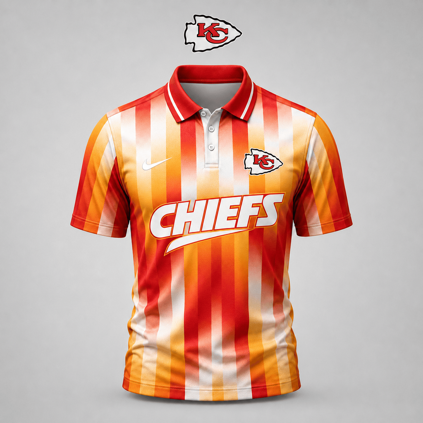 KC x NFL Premium Team Polo Shirt For Men Football