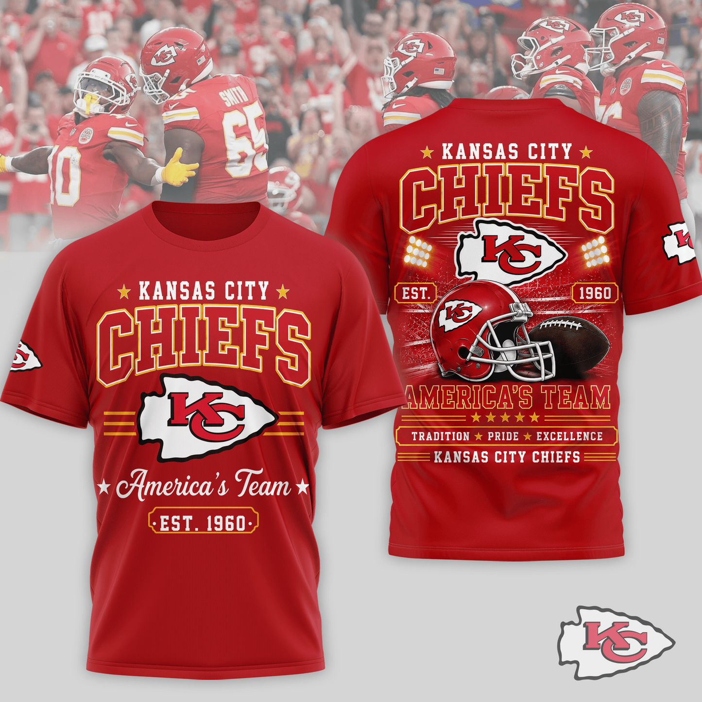 KC x NFL Premium Team Tradition Pride 3D Shirt