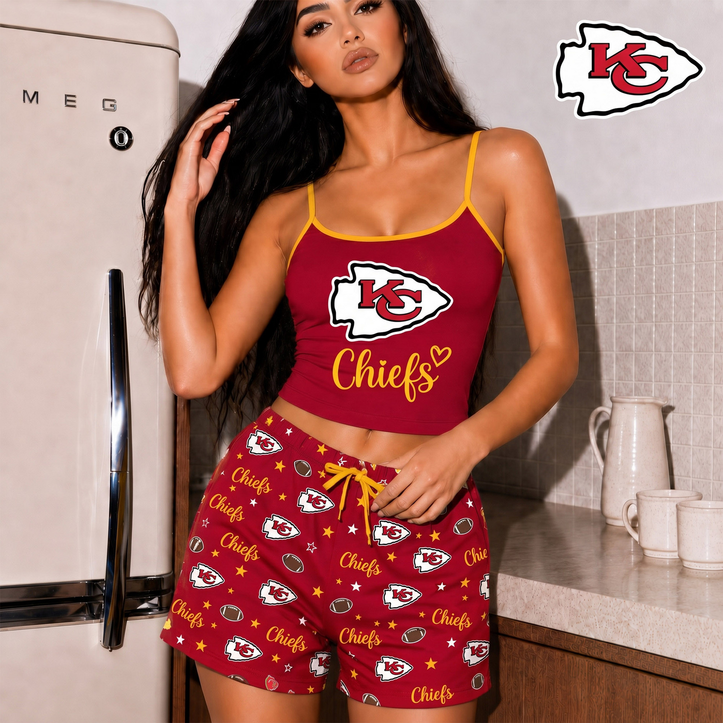 KC x NFL Shorts & Camisole Sleepwear Set