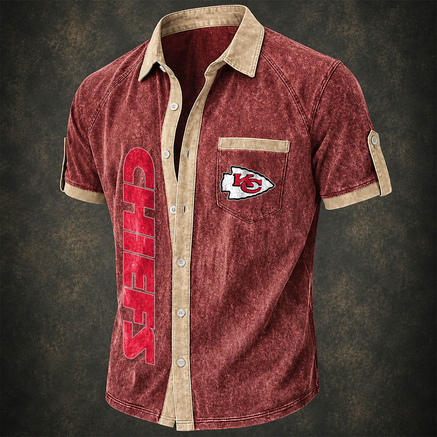 KCC x NFL Short-Sleeve Button-Up Sports Shirt