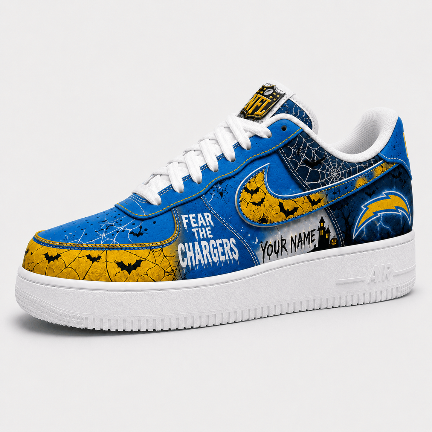 LAC x NFL Fear The Team Halloween AF1 Sneakers 1807