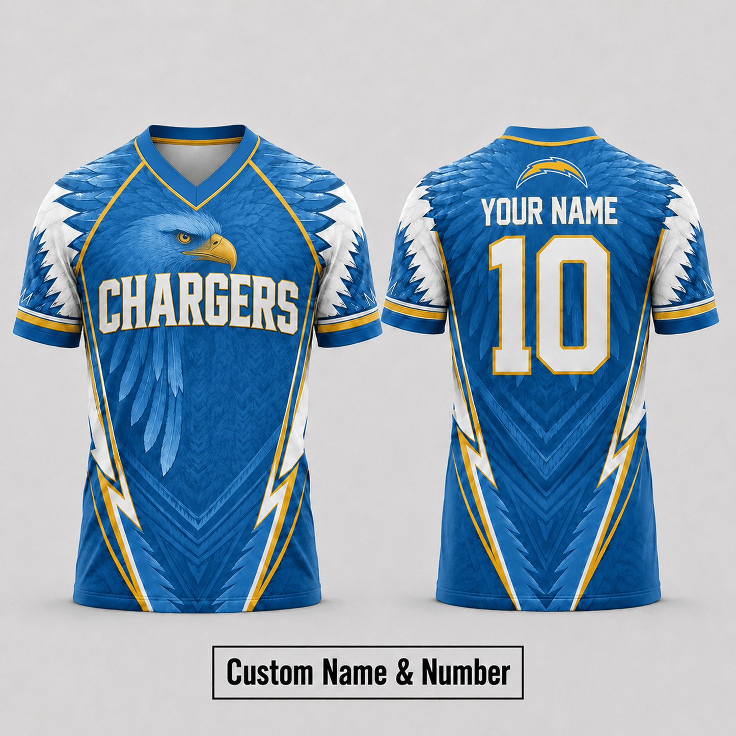 LAC x  NFL Premium Custom Name And Number Jersey For Fierce Football Fans