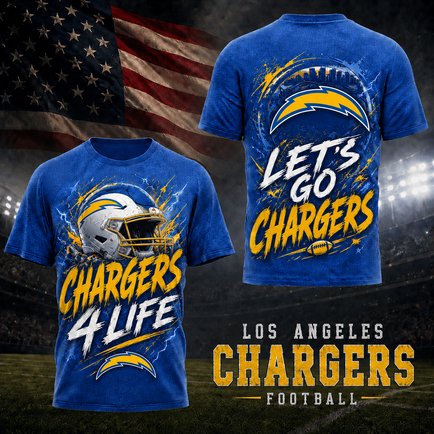 LAC x NFL Premium Fan For Life 3D Shirt