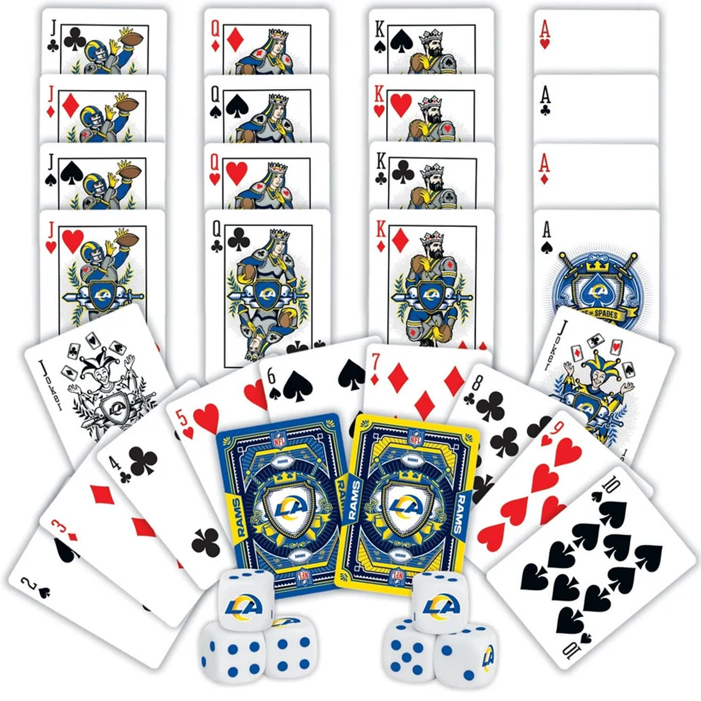 LAR x NFL 2-Pack Playing Cards & Dice Set