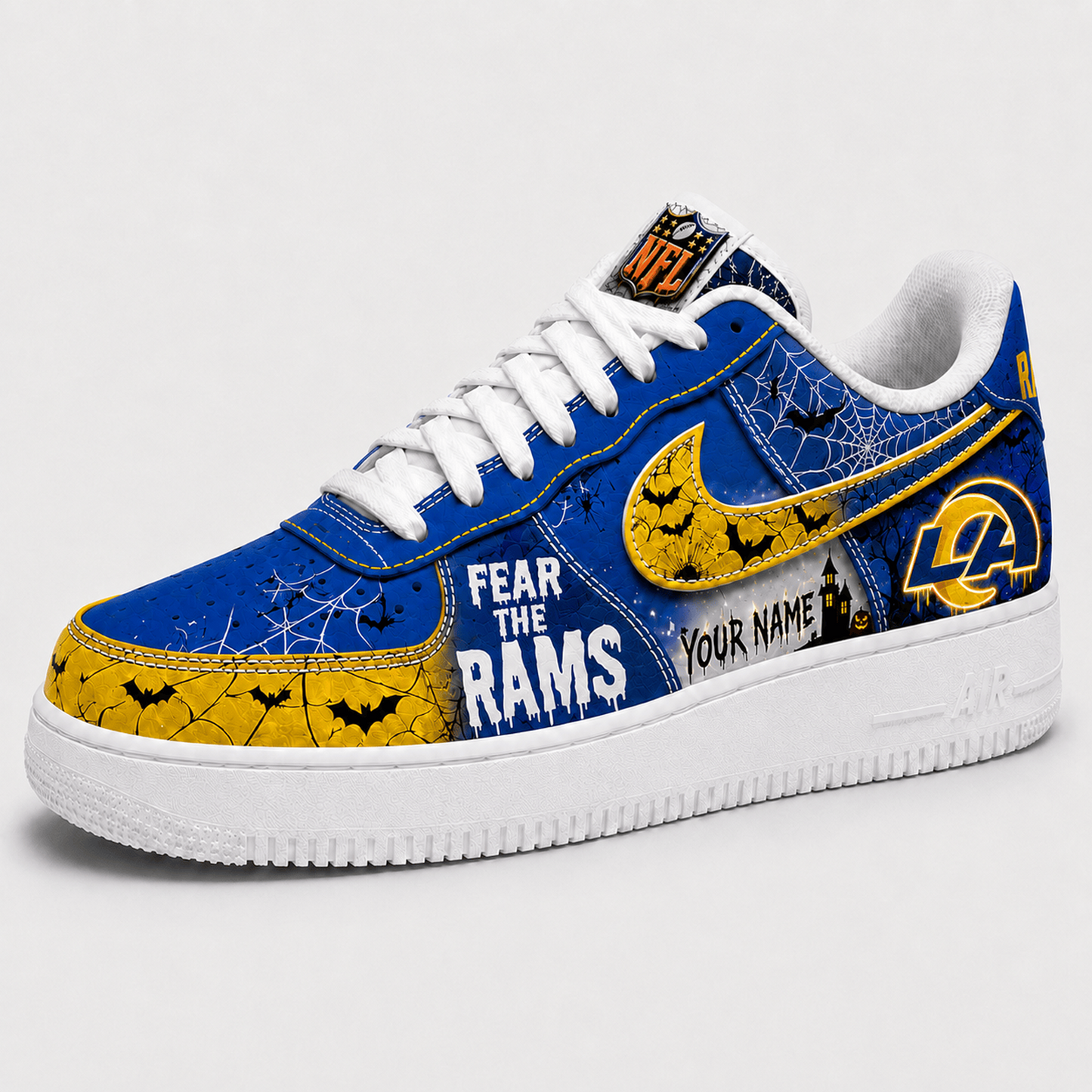 LAR x NFL Fear The Team Halloween AF1 Sneakers 1807