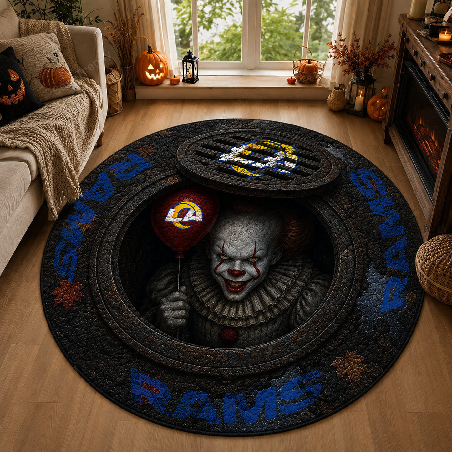 LAR x NFL Halloween IT Rug
