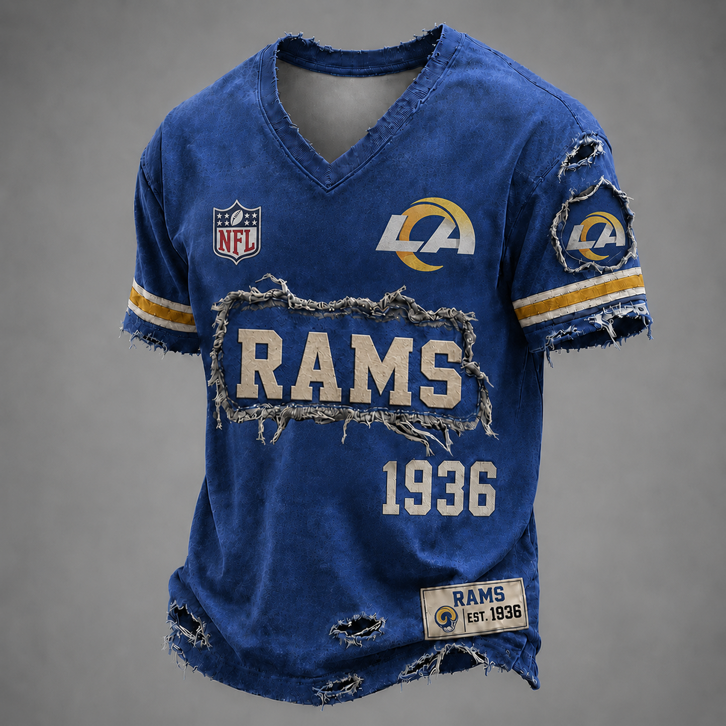 LAR x NFL LUXURY V-Neck T-Shirt 3005 DatND DVT