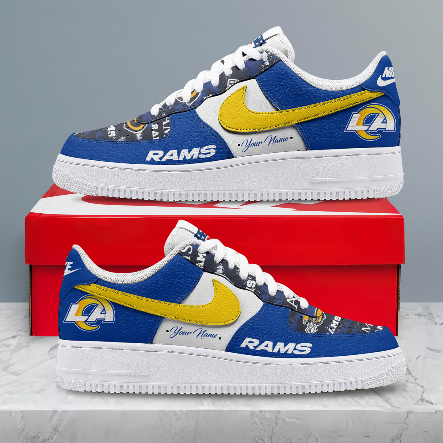 LAR x NFL Personalized Team Icon AF1 Shoes
