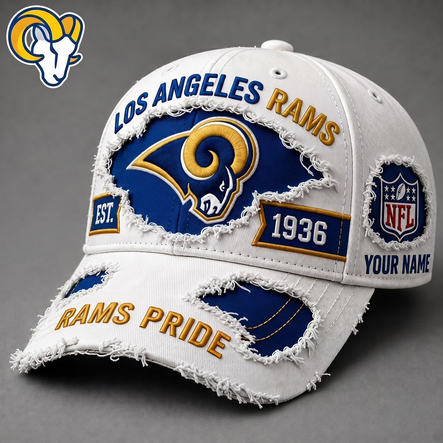 PREMIUM NFL X LAR EXCLUSIVE PERSONALIZED CAP FOR GAME DAY