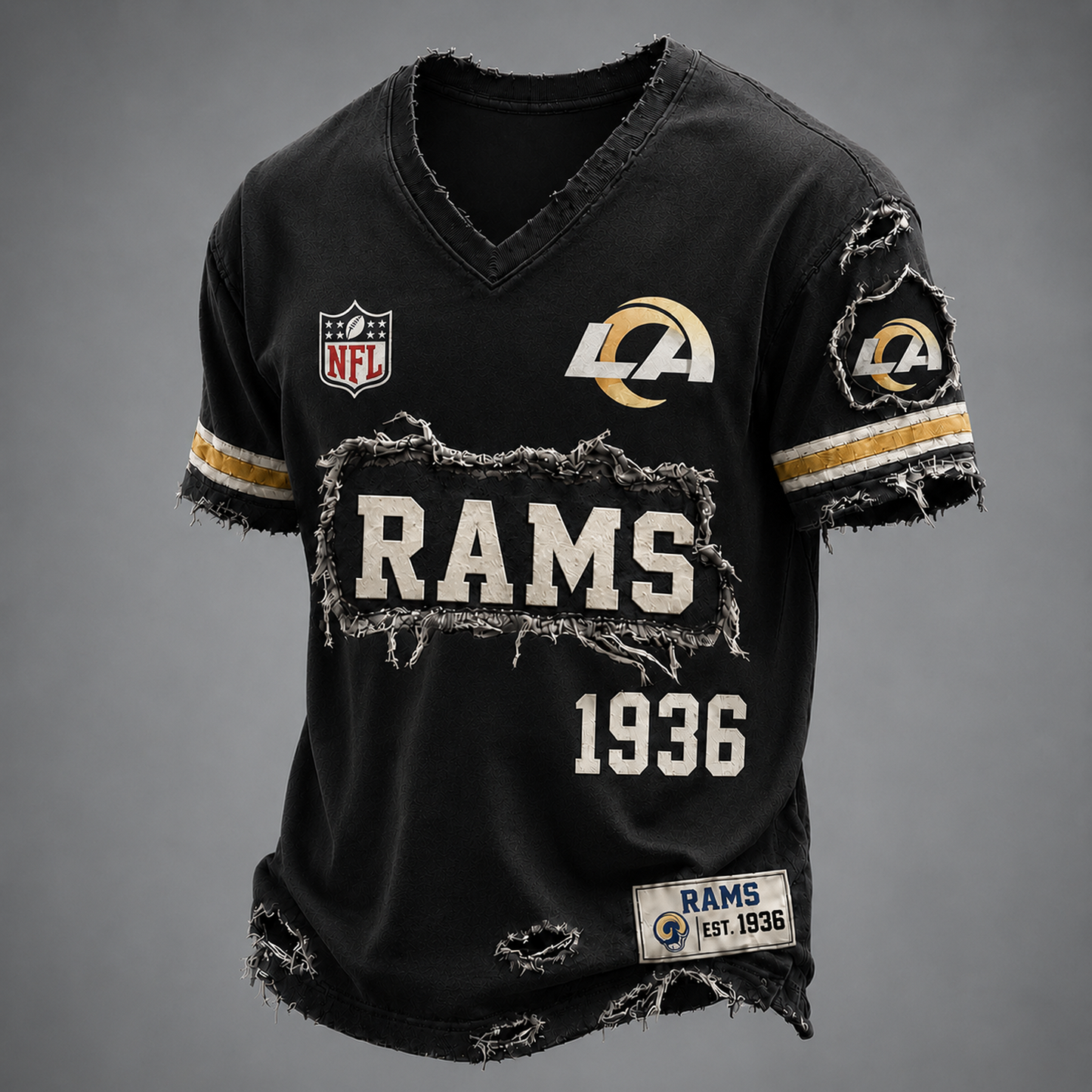LAR x NFL LUXURY V-Neck T-Shirt 3005 DatND DVT