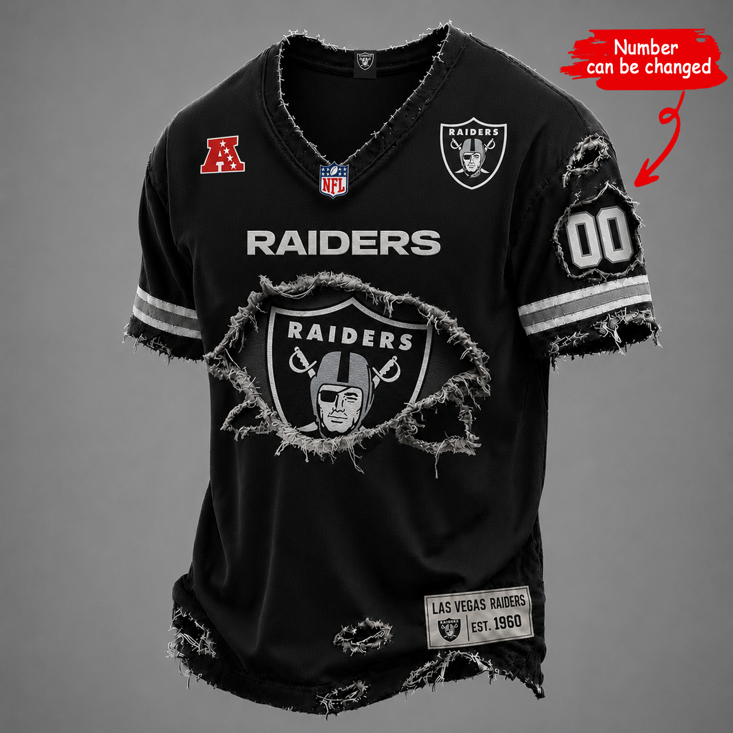 LV x NFL LUXURY V-Neck T-Shirt V2 1506