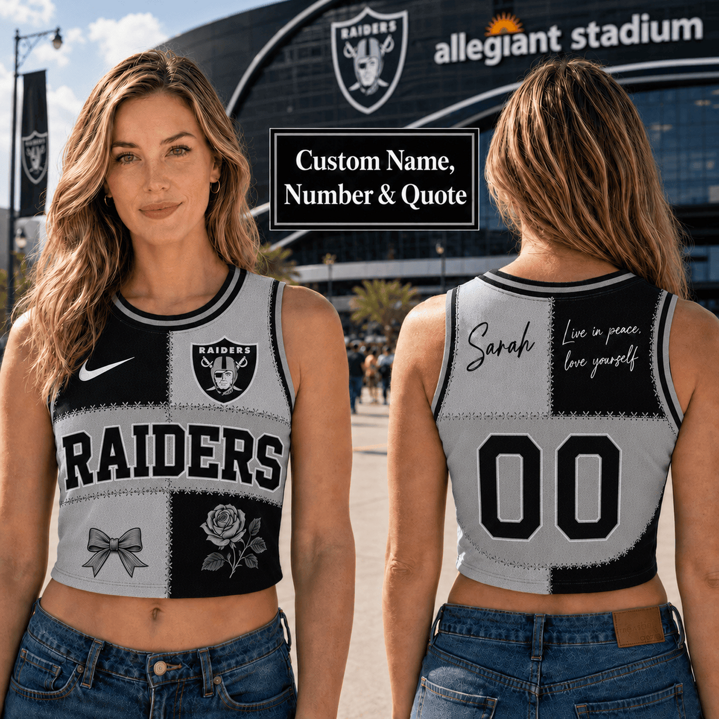 LV x NFL Premium Women Croptop Tank Top