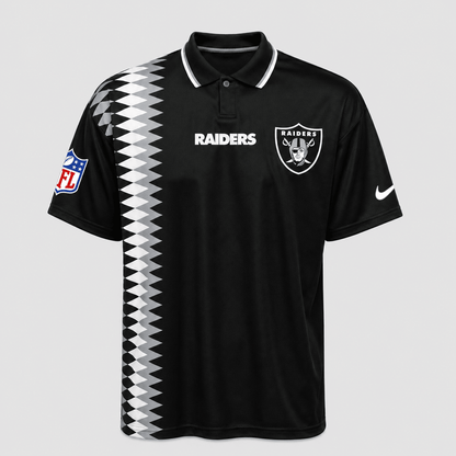 LVR Premium NFL Men’s Sporty Zigzag Stripe Polo Shirt