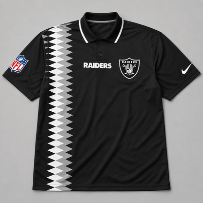 LVR Premium NFL Men’s Sporty Zigzag Stripe Polo Shirt