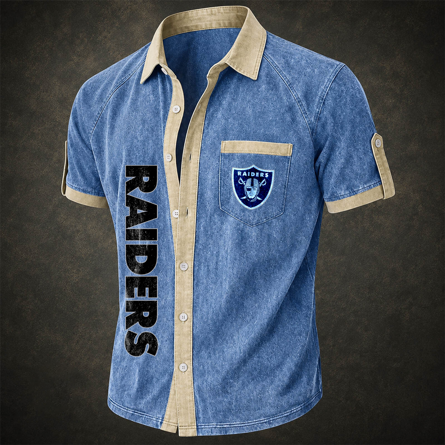 LVR x NFL Short-Sleeve Button-Up Sports Shirt