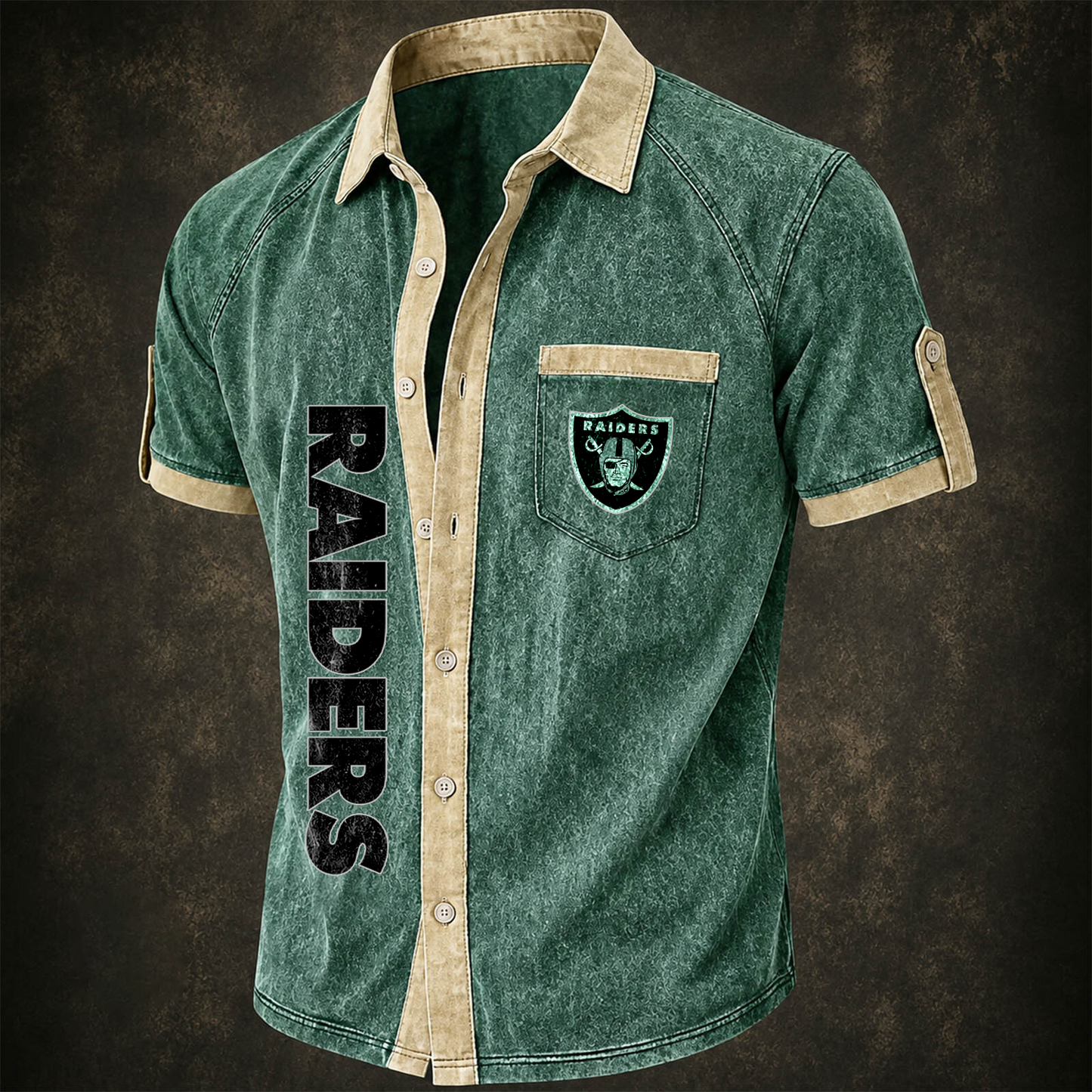 LVR x NFL Short-Sleeve Button-Up Sports Shirt