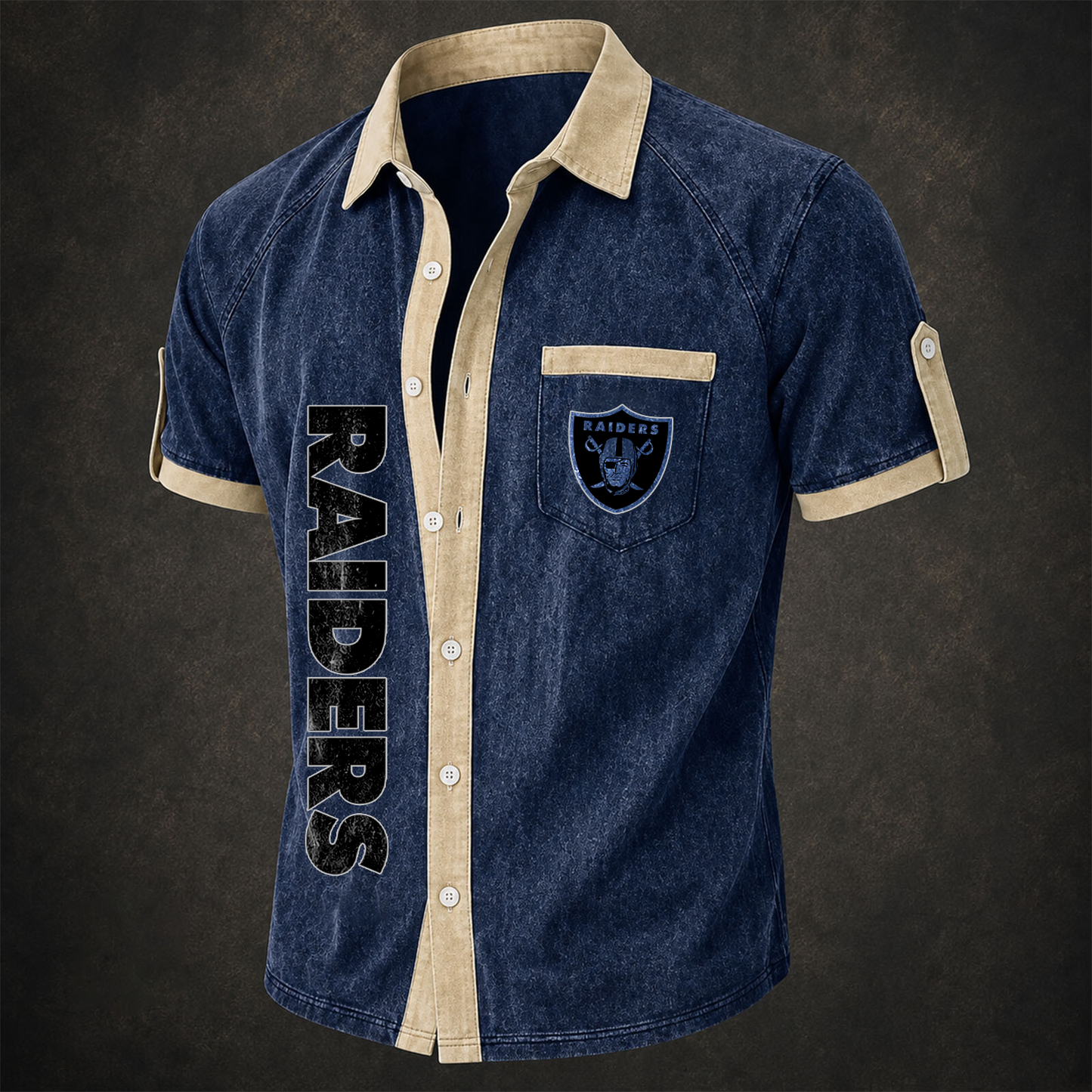 LVR x NFL Short-Sleeve Button-Up Sports Shirt
