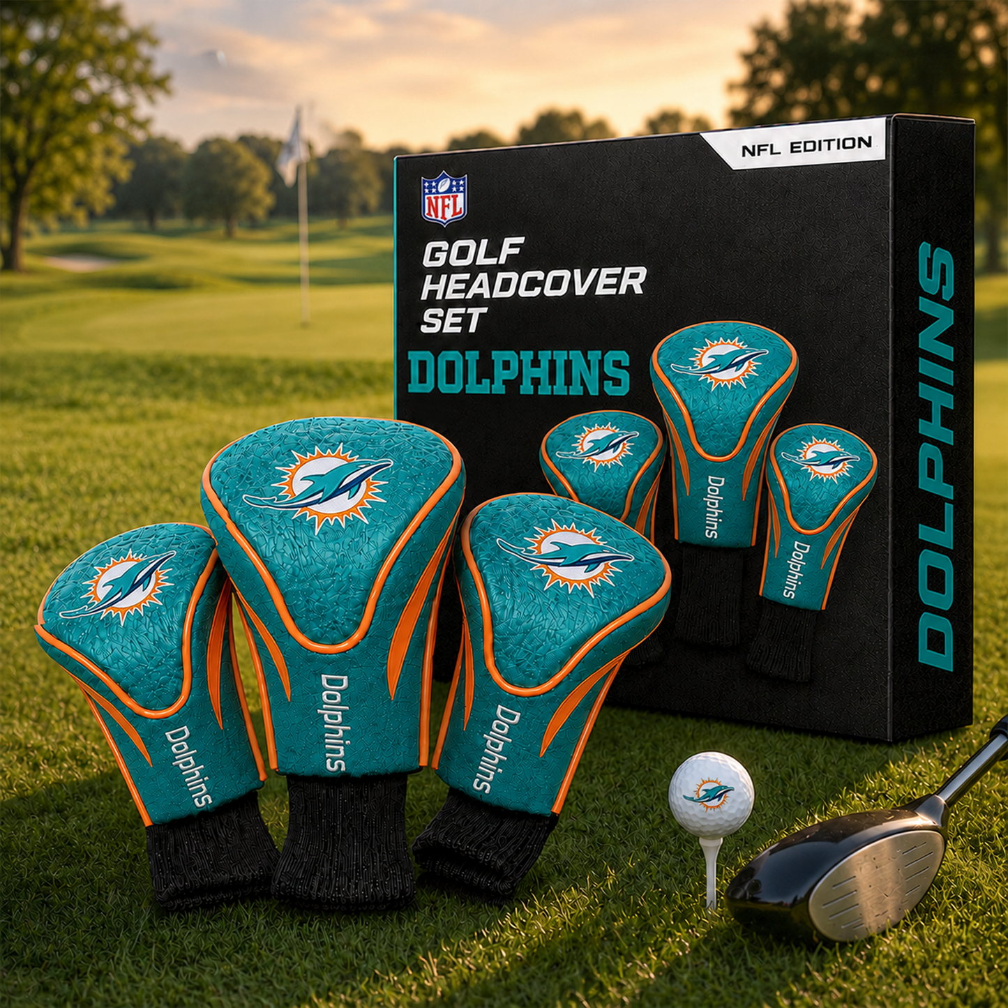 MIA Team Golf NFL 3-Pack Contour Sock Headcovers