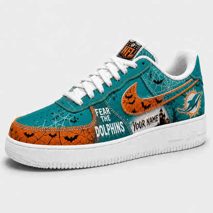 MIA x NFL Fear The Team Halloween AF1 Sneakers 1807