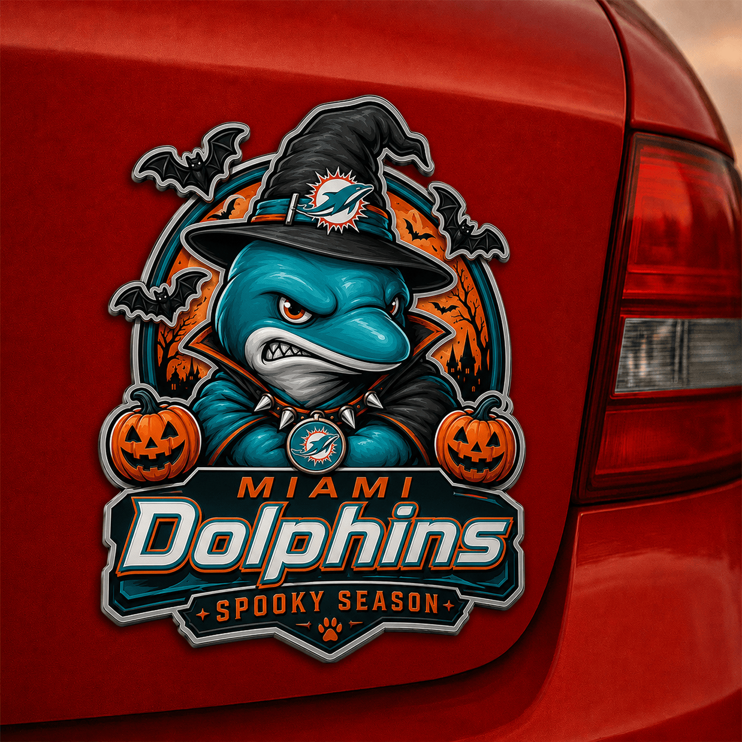 MIA x NFL Halloween Edition Car Namge Badge