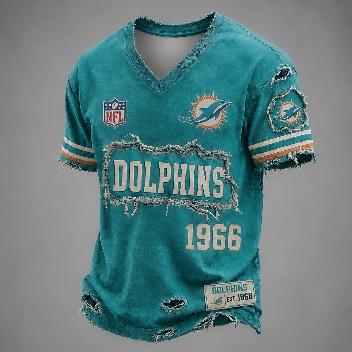 MIA x NFL LUXURY V-Neck T-Shirt 3005 DatND DVT