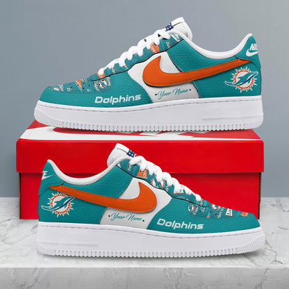 MIA x NFL Personalized Team Icon AF1 Shoes