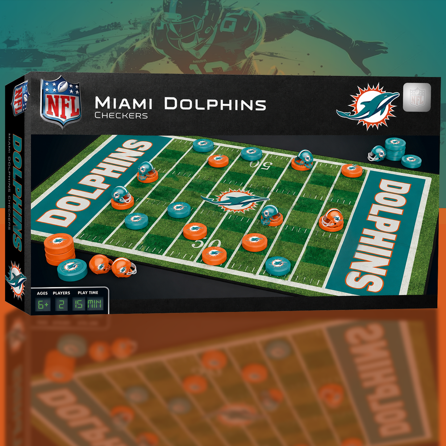 MIA x NFL Premium Checkers Game