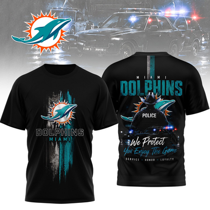 MIA x NFL Premium Police Tribute Team 3D Shirt