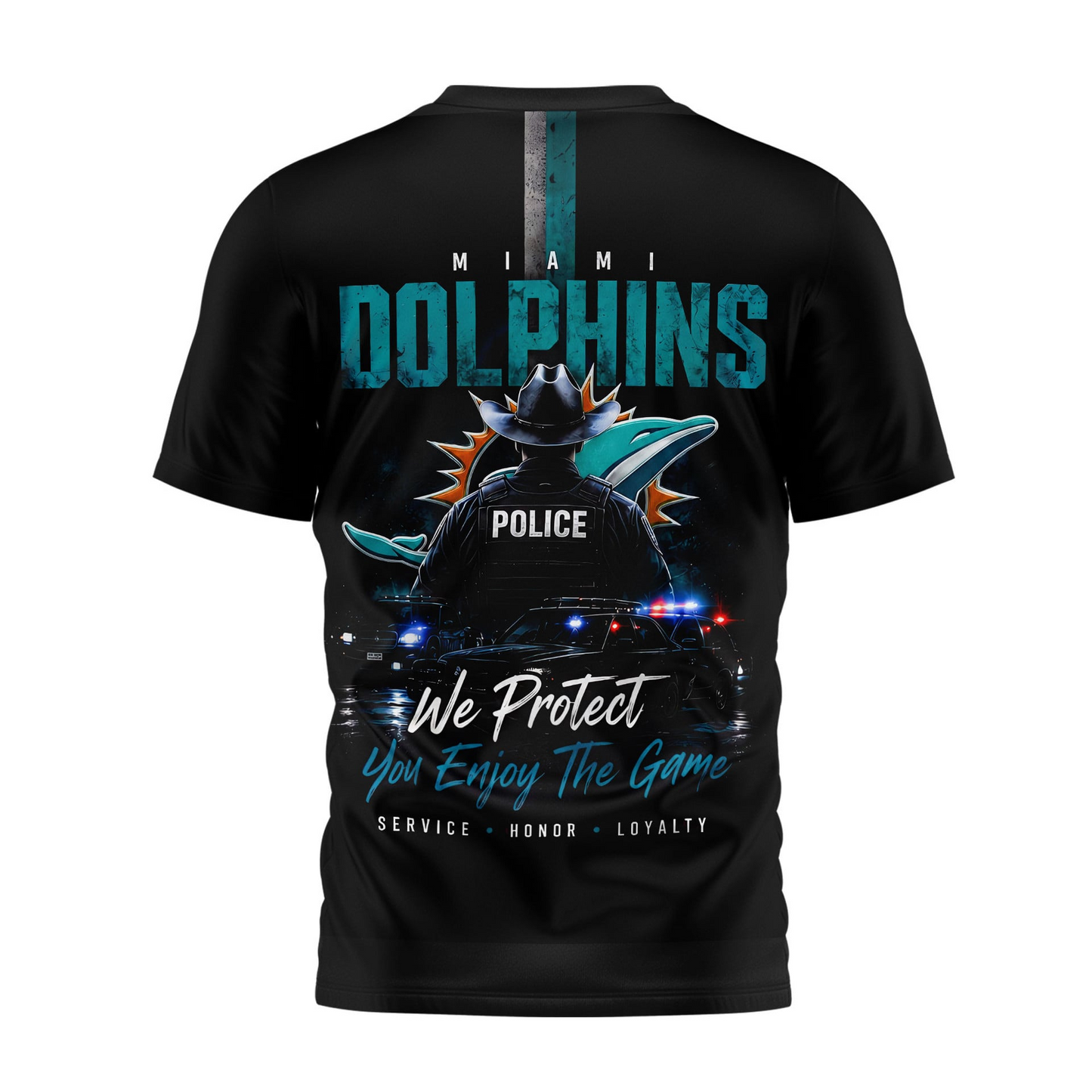 MIA x NFL Premium Police Tribute Team 3D Shirt