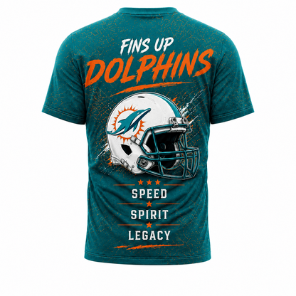 MIA x NFL Premium Skyline Pride Football T-Shirt