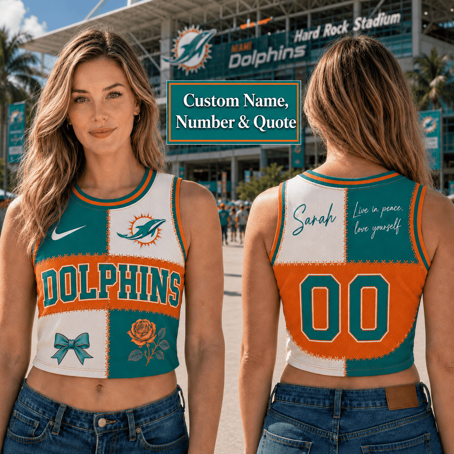 MIA x NFL Premium Women Croptop Tank Top