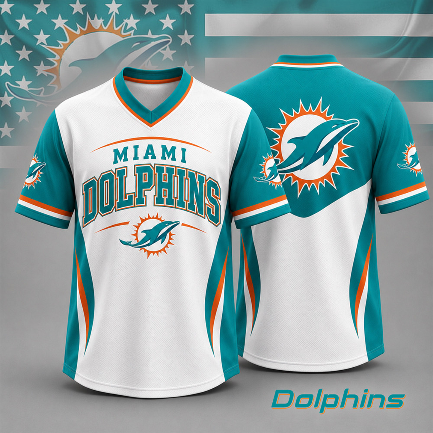 MIA x NFL Team Spirit V-Neck Jersey