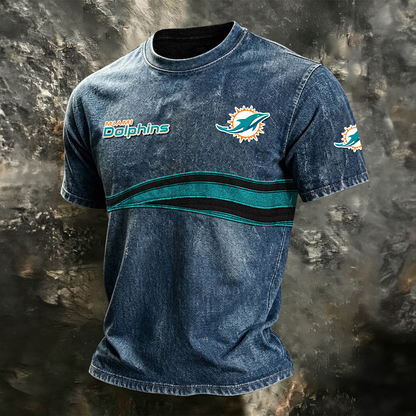 MIA x NFL Washed Cotton Retro Men's T-shirt