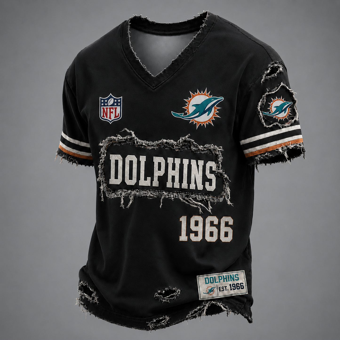 MIA x NFL LUXURY V-Neck T-Shirt 3005 DatND DVT
