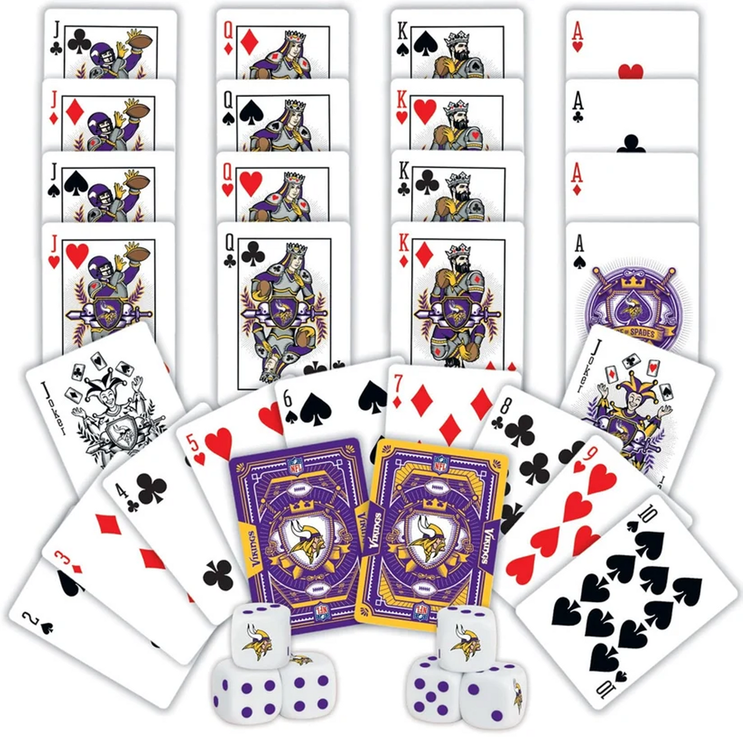 MIN x NFL 2-Pack Playing Cards & Dice Set