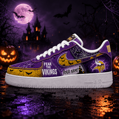 MIN x NFL Fear The Team Halloween AF1 Sneakers 1807