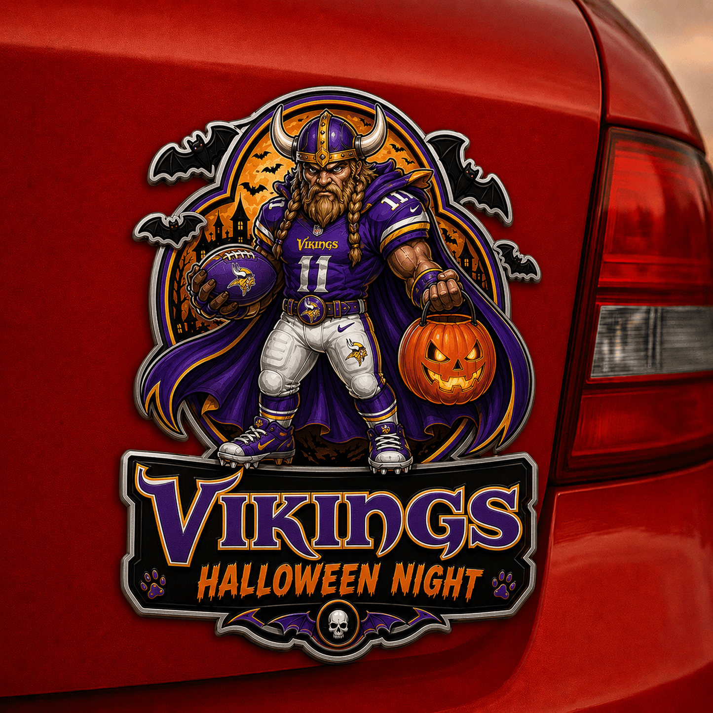 MIN x NFL Halloween Edition Car Namge Badge