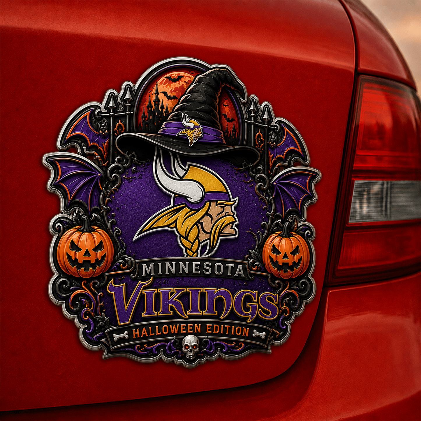 MIN x NFL Halloween Edition Car Namge Badge