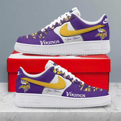 MIN x NFL Personalized Team Icon AF1 Shoes