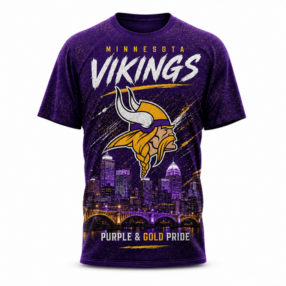 MIN x NFL Premium Skyline Pride Football T-Shirt