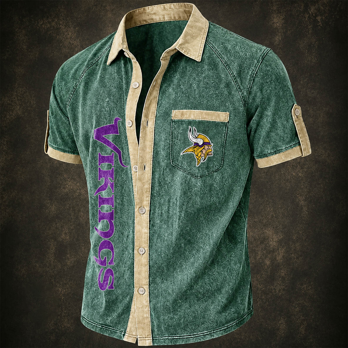 MIN x NFL Short-Sleeve Button-Up Sports Shirt