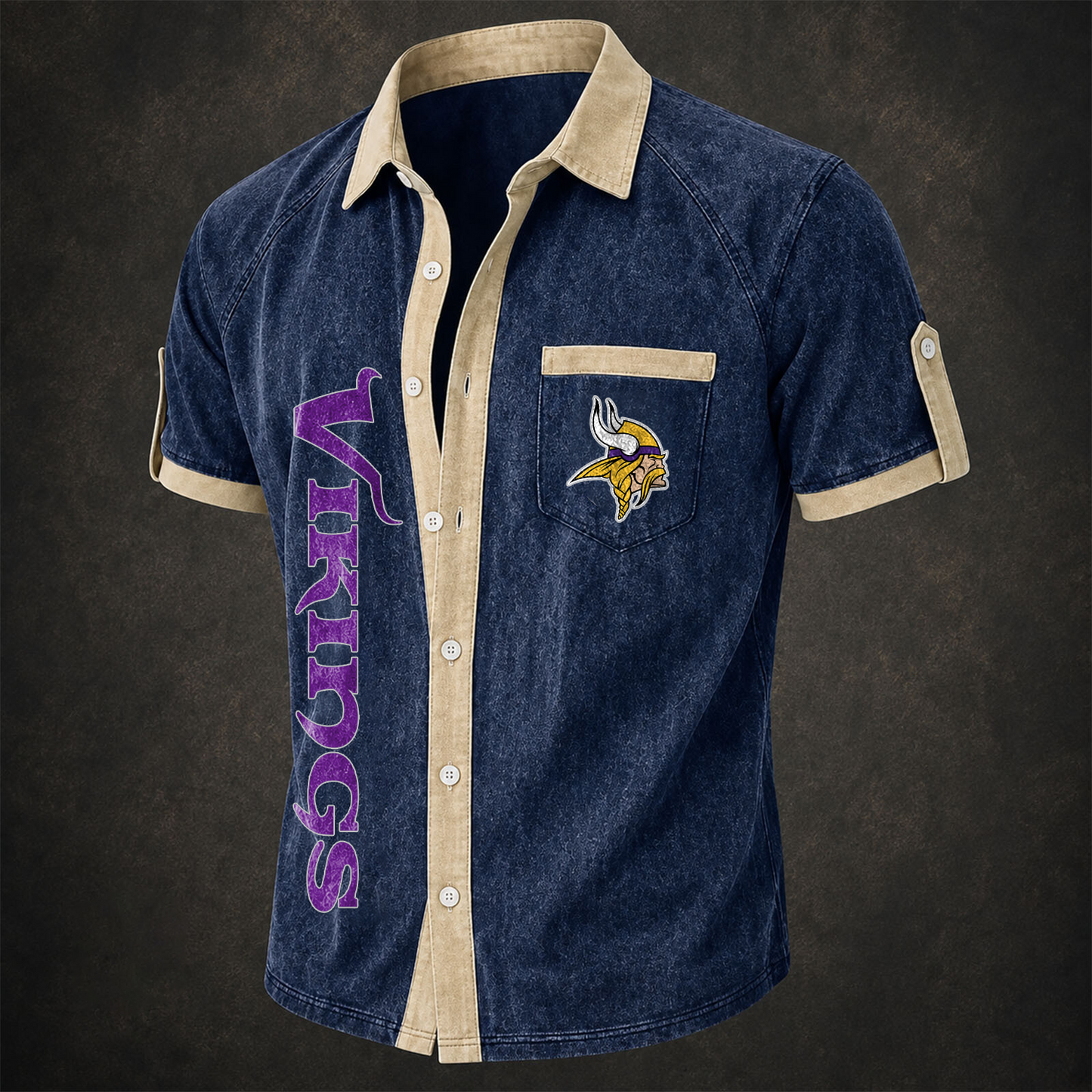 MIN x NFL Short-Sleeve Button-Up Sports Shirt