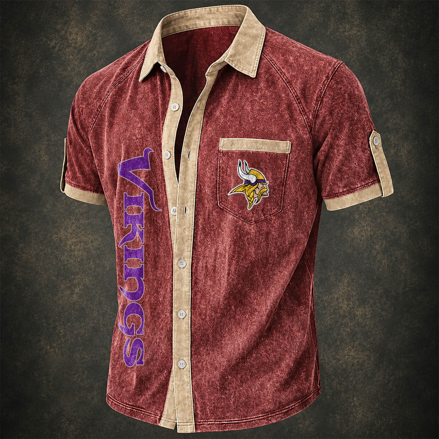 MIN x NFL Short-Sleeve Button-Up Sports Shirt