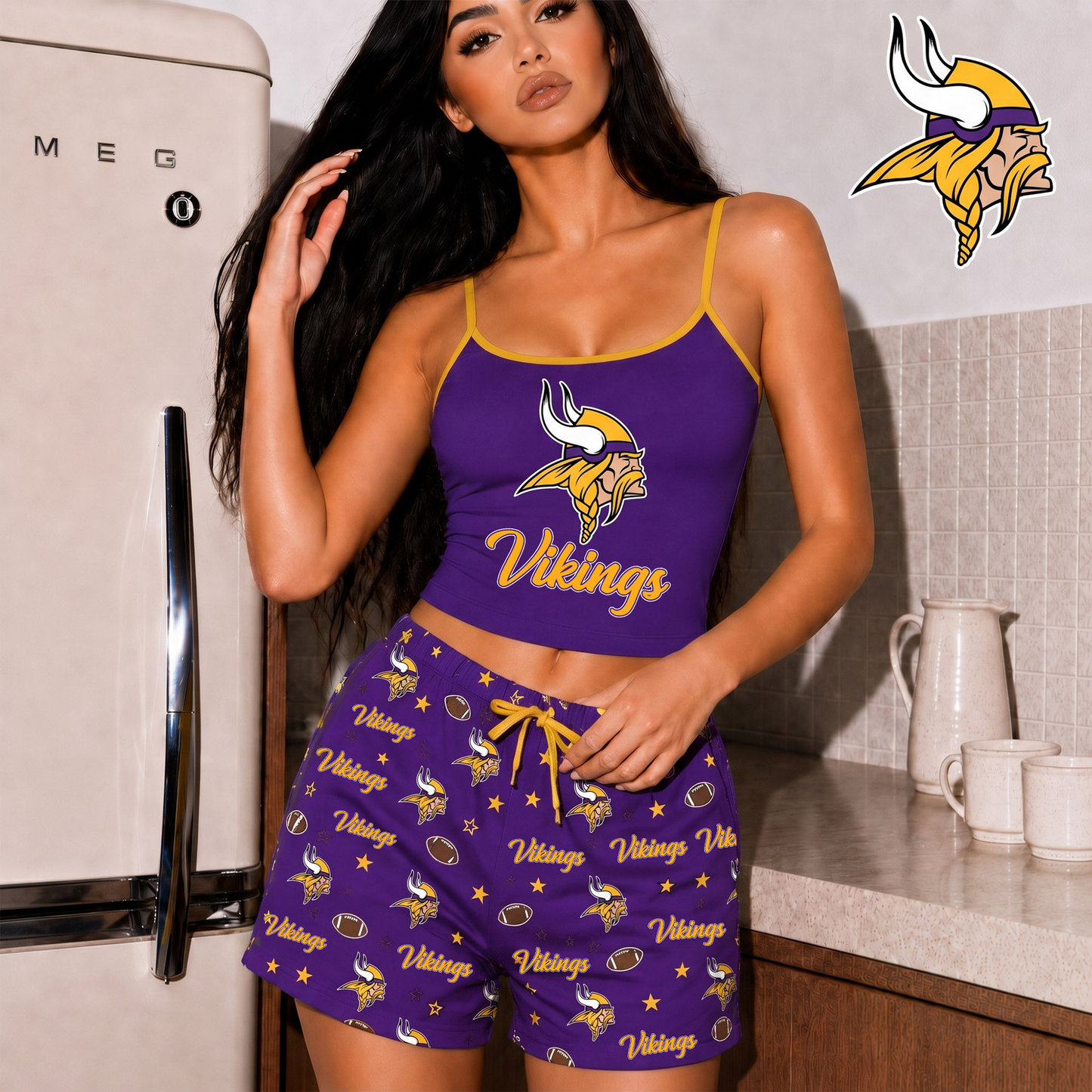 MIN x NFL Shorts & Camisole Sleepwear Set