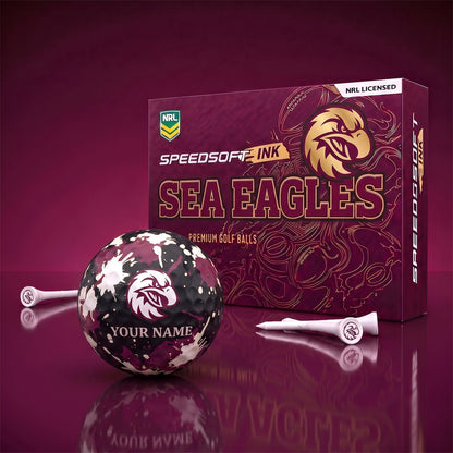 PREMIUM NRL X MWSE EXCLUSIVE PERSONALIZED GOLF BALL SET LIMITED EDTION