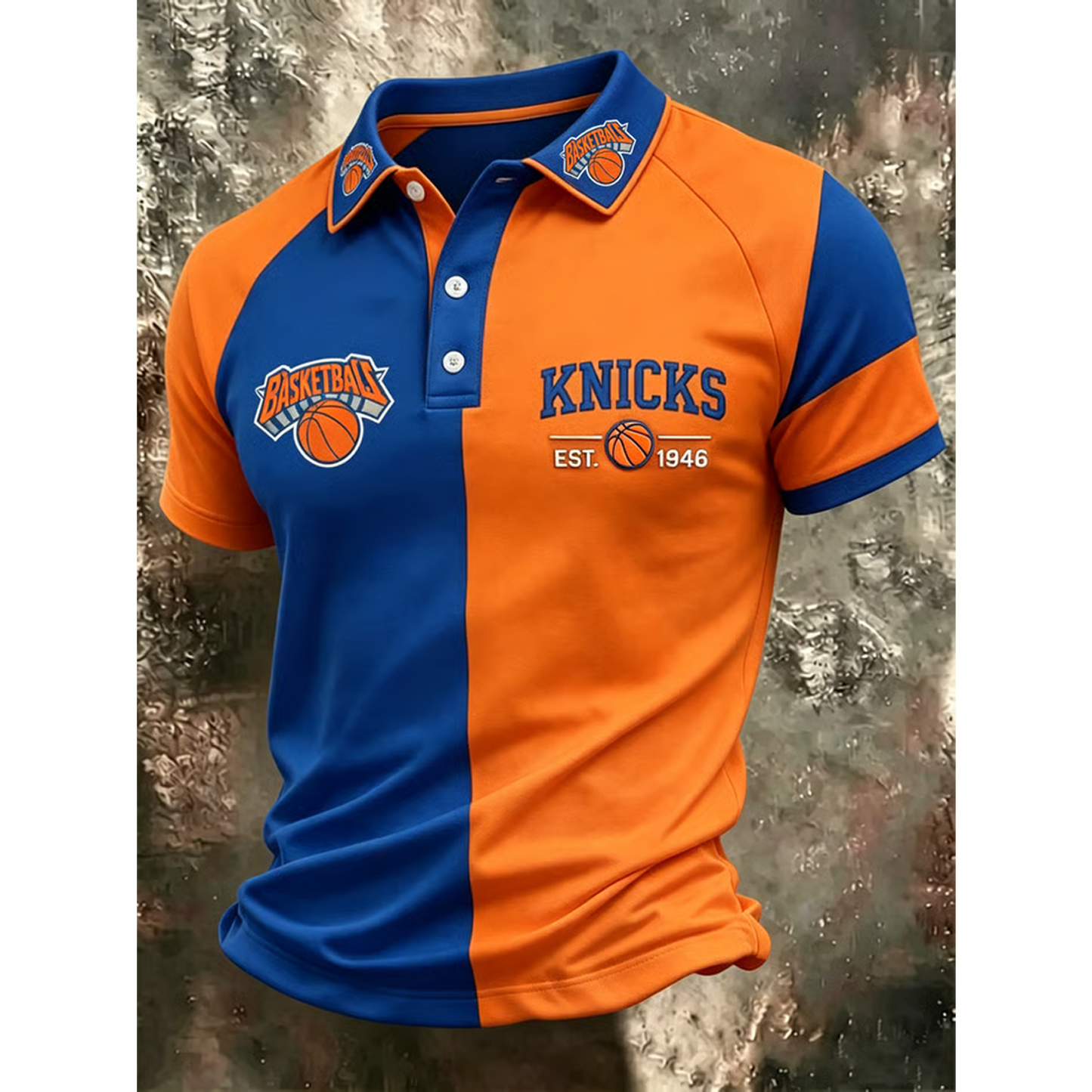 Men'S NYK Basketball Print Shirt V10 DATND TANTD 090626